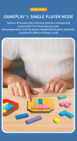 Juego De Rompecabezas Creativo 3D Montessori Para Mesa Tangram Juguetes Educativos De Bloques De Construcción Para Niños Tablero De Juego De Colores Y Formas Regalos Educativos - details 4