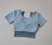 Top De Fitness Para Mujer Verano Transpirable Con Sujetador Integrado Ropa De Danza Yoga Secado Rápido Talla Tight - details 4