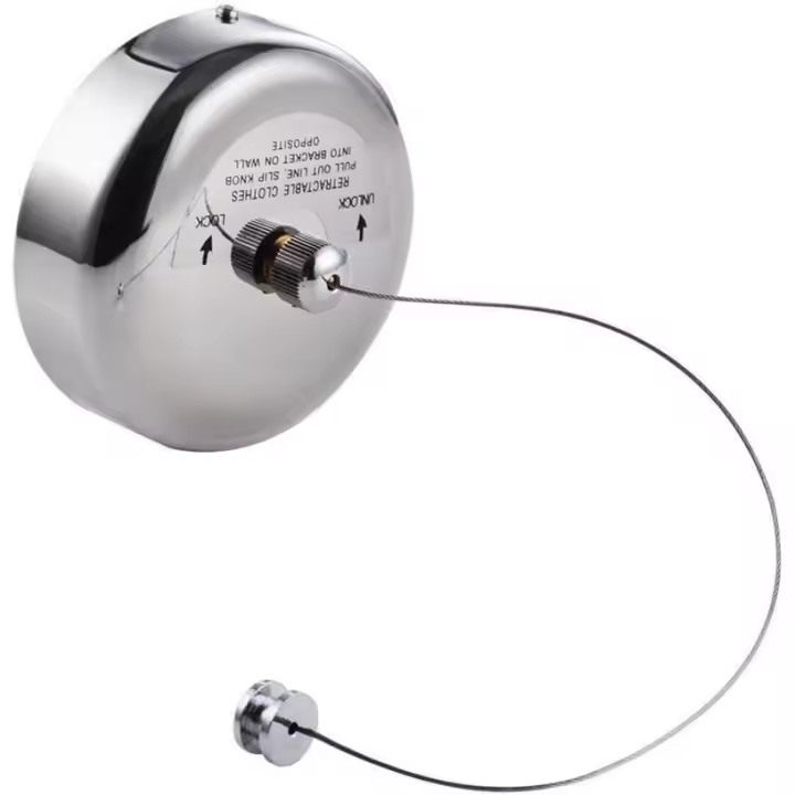 Perchero de Ropa de Acero Inoxidable Retráctil y Expansible Cuerda Estable de 2.8m - 1