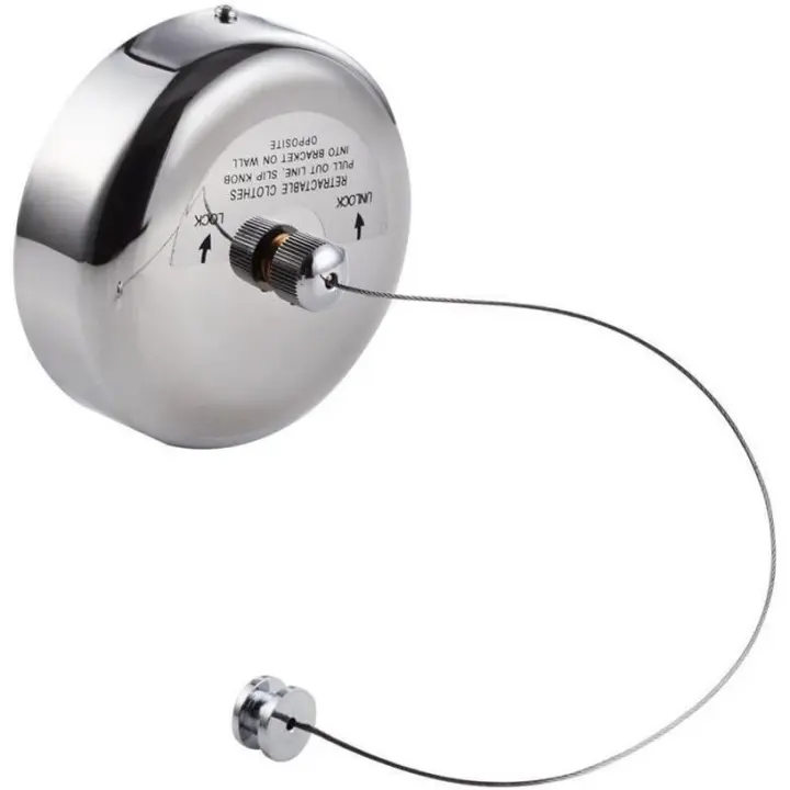 Perchero de Ropa de Acero Inoxidable Expandible Retráctil Cuerda Estable de 2.8m - 1
