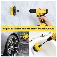Set De 4 Piezas De Cepillo Para Taladro Limpiador De Pisos De Azulejos Baños Cocinas Y Coches Kit De Limpieza Con Cepillo De Nylon - details 4