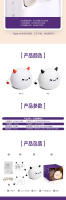 Lámpara De Silicona Suave Para Halloween Decoración De Ambiente De Habitación Fantasma Demonio Kiwi Bird Mago Luz Nocturna LED Recargable Forma De Calabaza - details 33