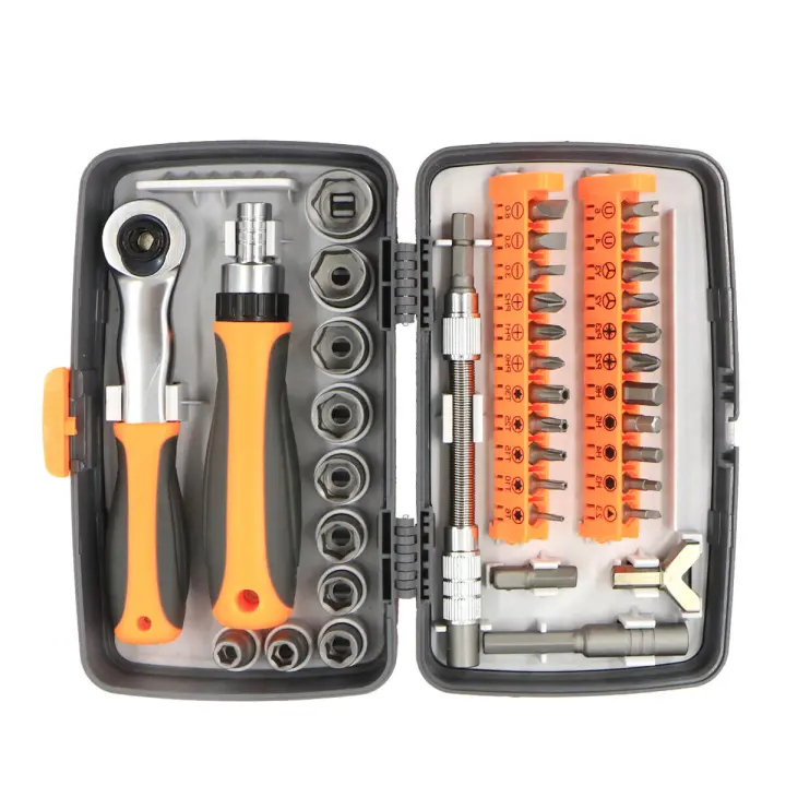 Juego De Destornilladores Y Juego De Herramientas Multipropósito 38 Piezas Con Estuche Regalo Para Hombres Para El Hogar Y Garage - 1