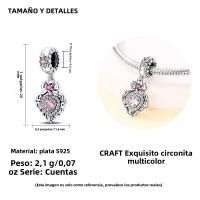 Pendiente Original De Joyería De Moda Clásica Serie Romántica Loto De Bolas S925 Plata Pura Con Zirconia Regalo DIY - details 21