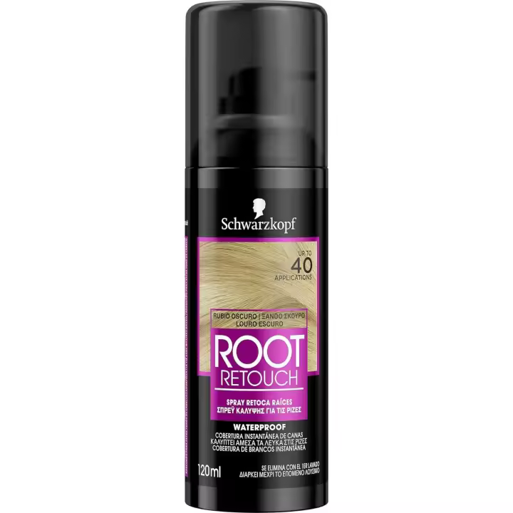 Schwarzkopf Root Retoucher - Spray retoca raíces - Coloración del Cabello Rubio Oscuro 120ml - 1