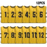Chalecos De Fútbol Para Adultos 6/12 PCS Rápido Secado Uniformes De Equipo Entrenamiento De Fútbol Con Números Vests De Práctica - details 7