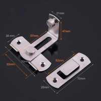 Ociodual Cierre de Pestillo Ángulo Recto para Puerta Corredera Granero Seguridad Cerradura Curva Pasador Perno Cerrojo Metal - details 3