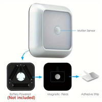 Luz De Noche LED Para Armario Con Sensor De Movimiento Luz De Pared Para Armario Escalera Dormitorio Pasillo Decoración Interior Sin Cable - details 3