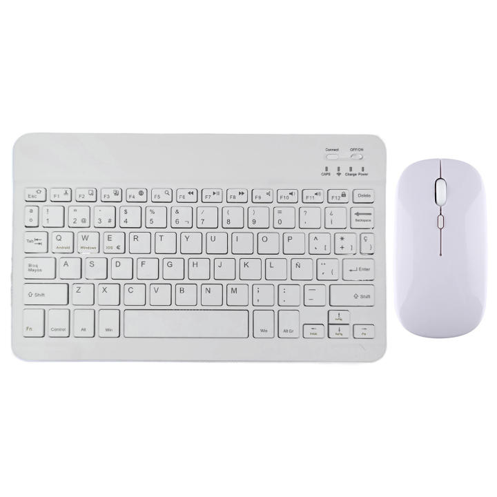 Tienda BIT Teclado y Ratón inalámbrico para iPad Air 5, 4 Pro, 11, Bluetooth, Español, Inglés, Android, IOS, Windows, Teléfono, Tablet
