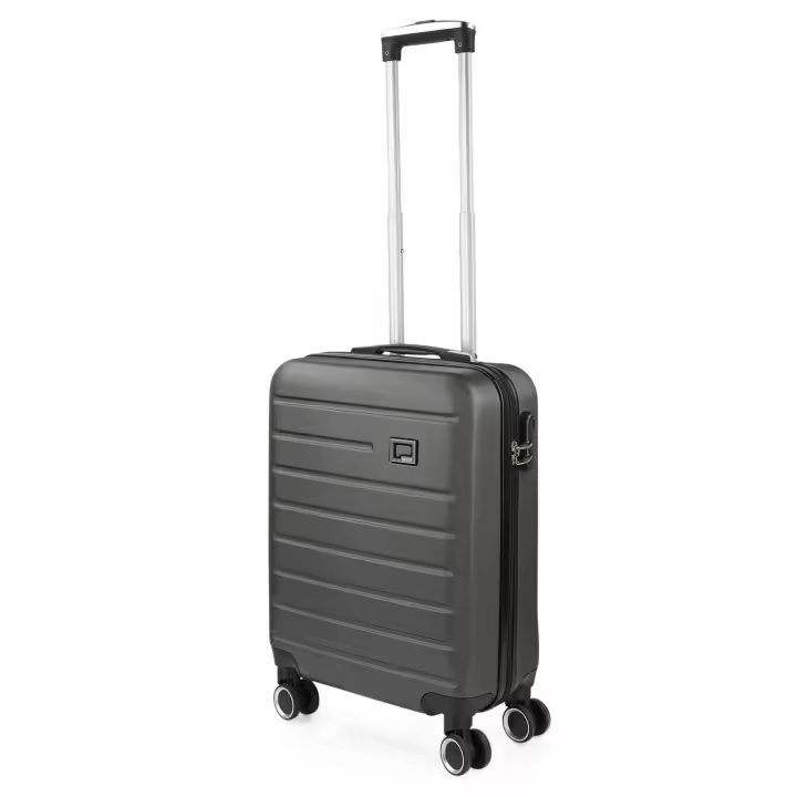 MALETA CABINA 55x40x20 cm GRIS ANTRACITA Rígida de 4 RUEDAS dobles 360 LISA marca SKPAT modelo NANTES - 1