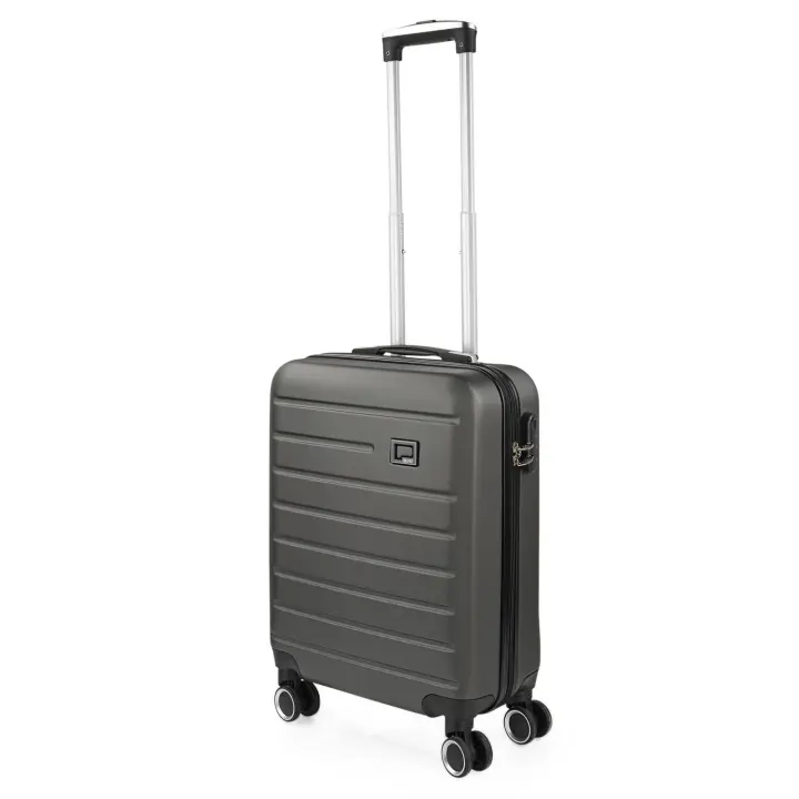 MALETA CABINA 55x40x20 cm GRIS ANTRACITA Rígida de 4 RUEDAS dobles 360 LISA marca SKPAT modelo NANTES - 1