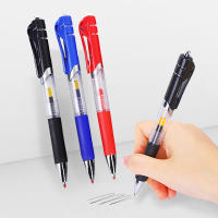 Juego De Bolígrafos De Punto Retráctil En Tinta Negra Roja Y Azul 0.5mm Recargables Para Escritura Accesorios De Oficina Suministros Escolares Estación De Trabajo - details 2