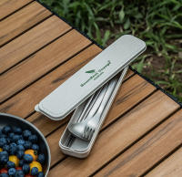 Set De Cutlería Ultraligera De Titanio Boundless Voyage 3PCS Incluye Cuchillo Tenedor Y Cuchara Para Camping Viajes Y Expediciones - details 8
