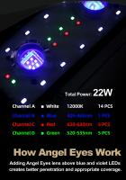 Luz LED ZETLIGHT ZA-1201AI Para Acuario Marino Y Arrecife De Coral Con Control WiFi Blanco Azul Adecuado Para SPS LPS Tipo De Montaje Clips-on Potencia 16W - details 9