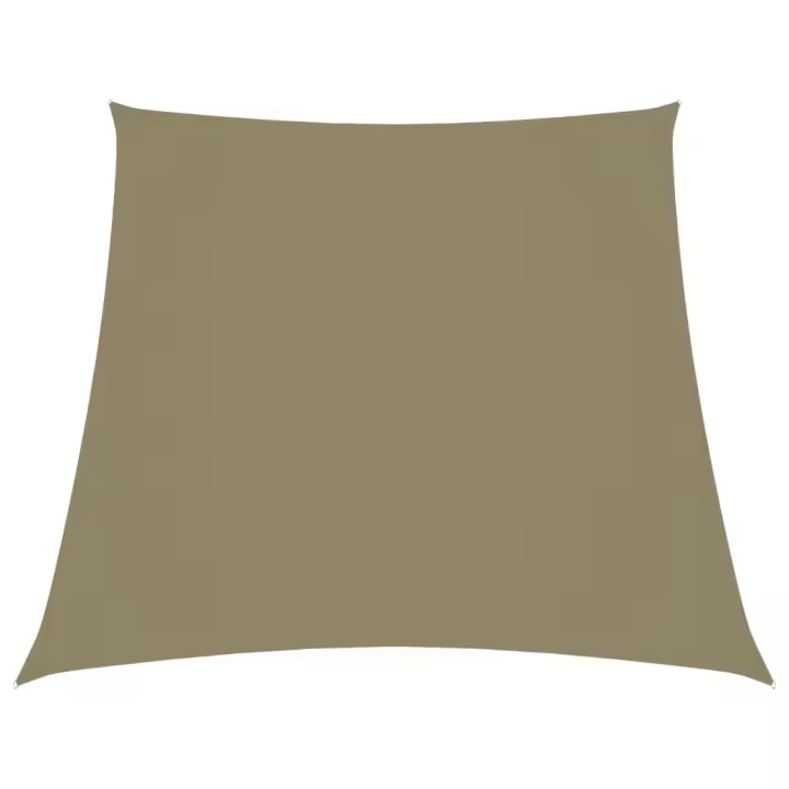 Toldo de vela trapezoidal de tela oxford beige 2/4x3 m - 1
