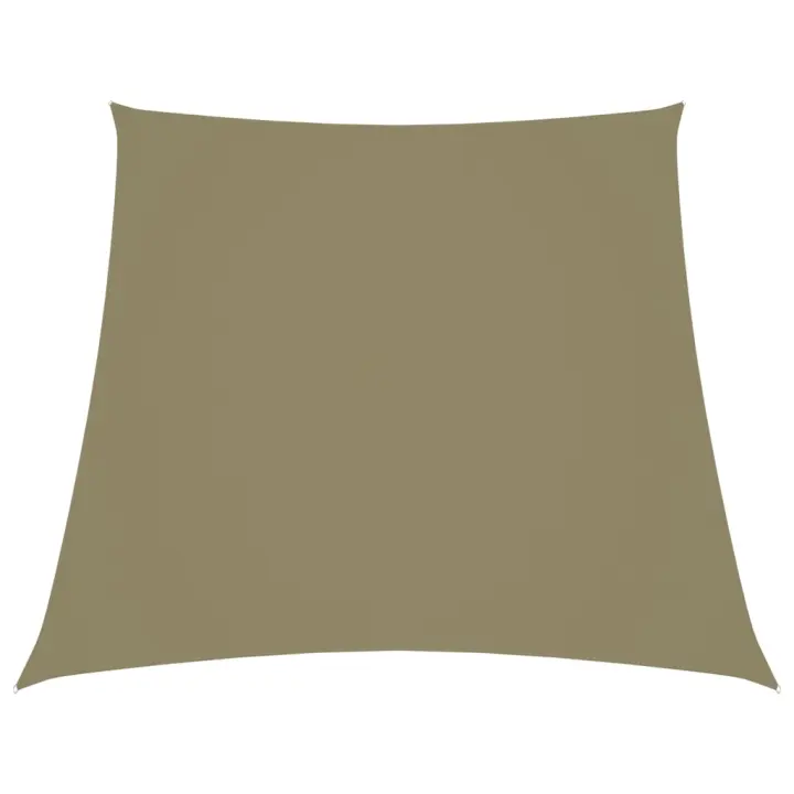 Toldo de vela trapezoidal de tela oxford beige 2/4x3 m - 1