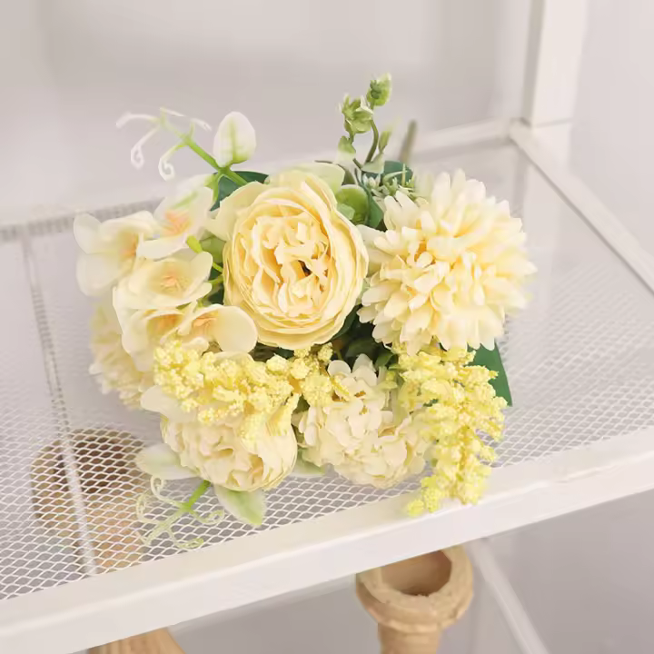 Peonía Artificial En Silicio Para Boda Decoración De Hogar Y Jardín Rosas Falsas Para Navidad Y Exterior Decoración De Hydrangea - 1