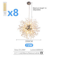 Lámpara De Cristal LED IRALAN Estilo Moderno Chandelier De Dandelion Iluminación Creativa Para Sala De Estar Comedor Bar - details 9