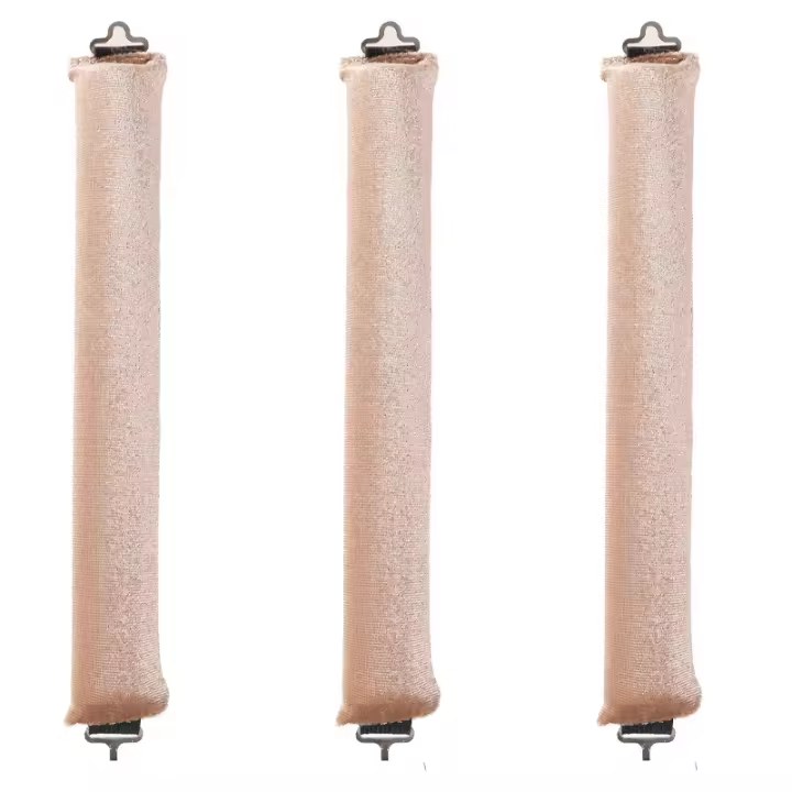 Paquete de 3 rizadores sin calor, varillas flexibles con ganchos, rizadores para dormir, rizos sin calor durante la noche, color caqui - 1