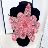 1PC Parche Bordado De Flores Colorido 3D Con Lentejuelas Y Encaje Para Ropa Aplicaciones De Tela Bordadas Con Diamantes Tamaño 28cmx30cm - details 25