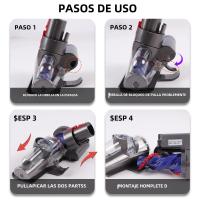 Cabeza De Cepillo Motorizada Mini Para Aspiradora Dyson V7 V8 V10 V11 V15 Herramienta De Limpieza De Pelo De Mascotas Para Escaleras Alfombradas Cojines De Sofá - details 3