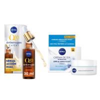 Nivea PACK - Serum doble acción Q10 anti-arrugas expert  30ml + Crema de Día Refrescante con Protección Salar Factor30 - 50ml. - details 0