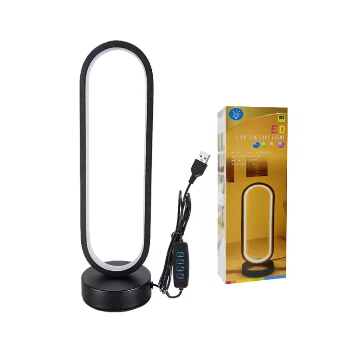 Lámpara De Noche LED Ajustable En 3 Colores Para Dormitorio Y Sala De Estar Luz De Lectura Y Acompañamiento Con Control Remoto - 1