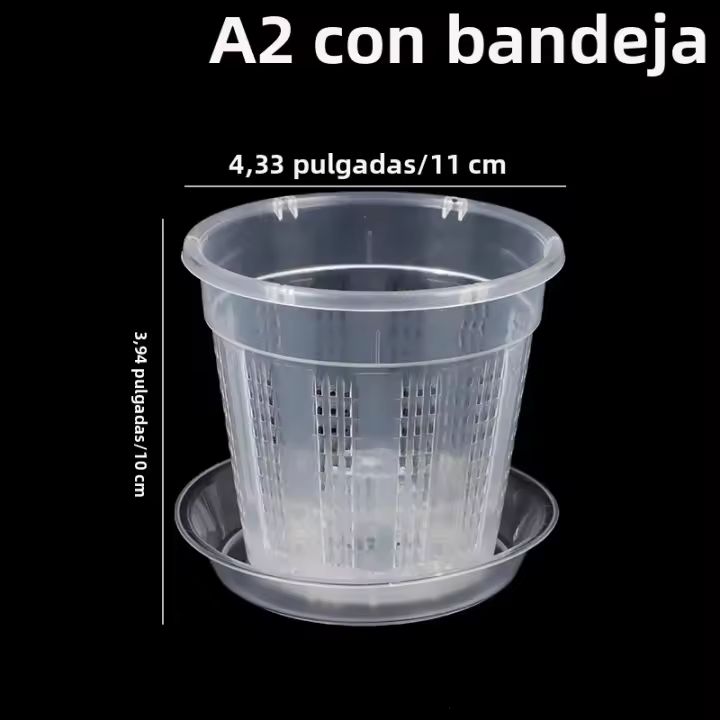 Maceta De Jardín Para El Hogar Con Agujeros Para Drenaje Transparente Y Holes Baskets De Plástico Accesorios Para Flores Respirables Para Orquídeas - 1