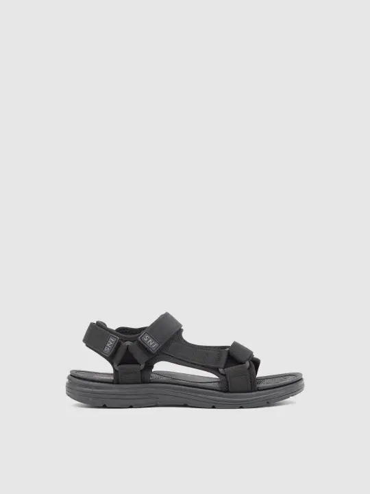 Sandalias deportivas negras con tiras de nailon y cierre de velcro para sujeción total este verano INSIDE - 1