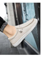 Zapatos Casuales Para Hombre Transpirables Ligeros Slip-On Planos Cómodos De Color Sólido Suela Suave Zapatos De Venta Loafers - details 10