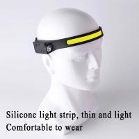 Linterna Frontal Recargable USB Impermeable Para Camping Y Pesca Lámpara De Trabajo Con Batería Integrada COB+LED Inducción - details 31
