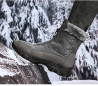 Botas De Invierno Impermeables Para Hombre Con Peluche Caliente Antideslizantes Altas Botas De Camuflaje Para Exteriores Y Senderismo - details 19