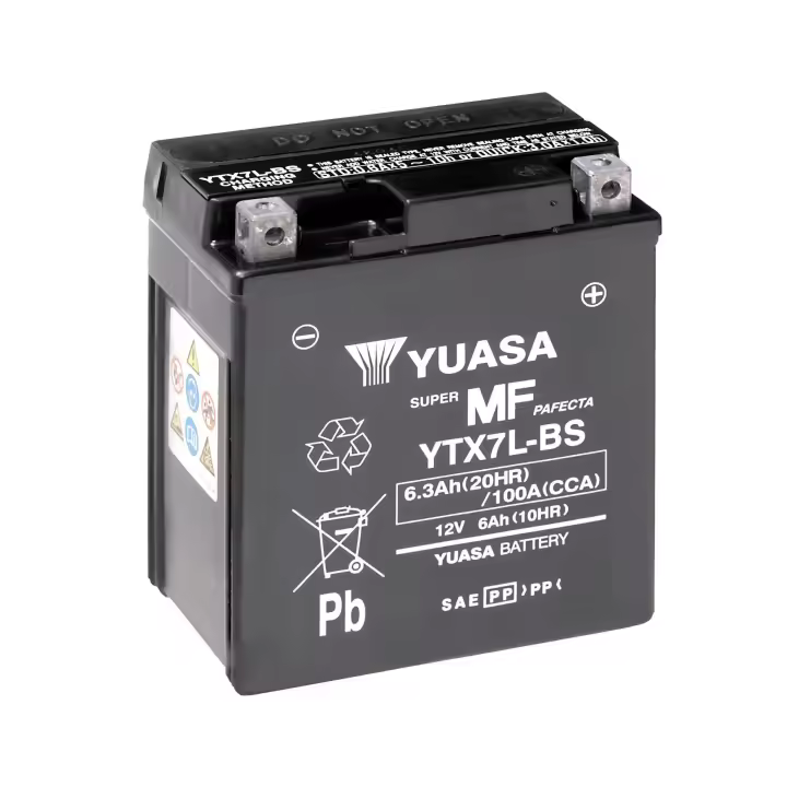Batería moto Yuasa YTX7L-BS - 12V 6.3Ah 100A - 1