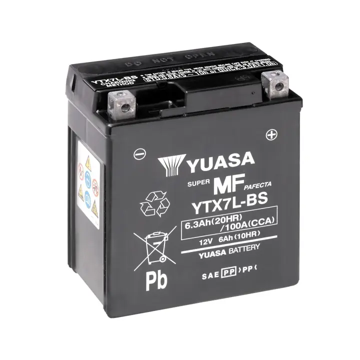 Batería moto Yuasa YTX7L-BS - 12V 6.3Ah 100A - 1