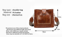 Bolso Bandolera De Cuero PU Vintage Para Mujer Lujo Diseñador Negro Bolso De Hombro Con Cadena Estilo Elegante Y Versátil - details 0