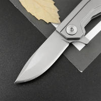 Cuchillo De Bolsillo Miniatura Plegable Con Hoja De Acero D2 Y Mango De Acero Inoxidable Multifuncional Para Rescate Al Aire Libre Ligero Y Portátil - details 2