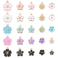 Kit De 25 Piezas De Colgantes De Flor En Aleación Y Esmalte Para Accesorios De Collar Y Pulsera DIY Joyería De Moda - details 0
