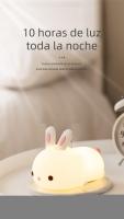 Lámpara De Noche LED RGB Con Sensor De Toque Conejo Silicona 16 Colores Recargable Para Niños Regalo De Fiestas Luz De Bunny - details 2