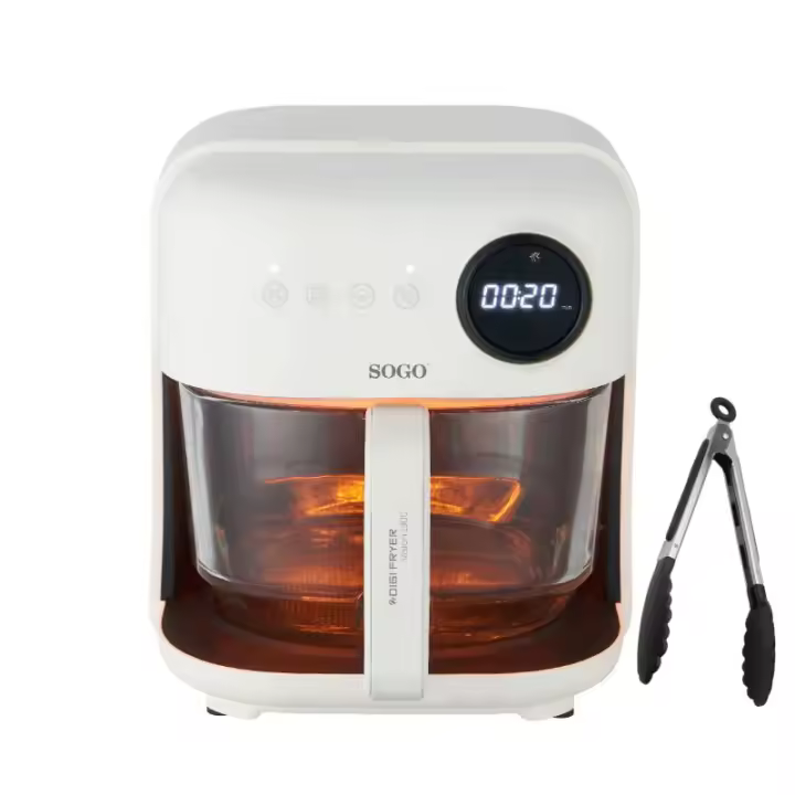 FREIDORA SIN ACEITE SOGO FRE-SS-10870 4,5L DIGITAL CRISTAL C/PINZAS - 1