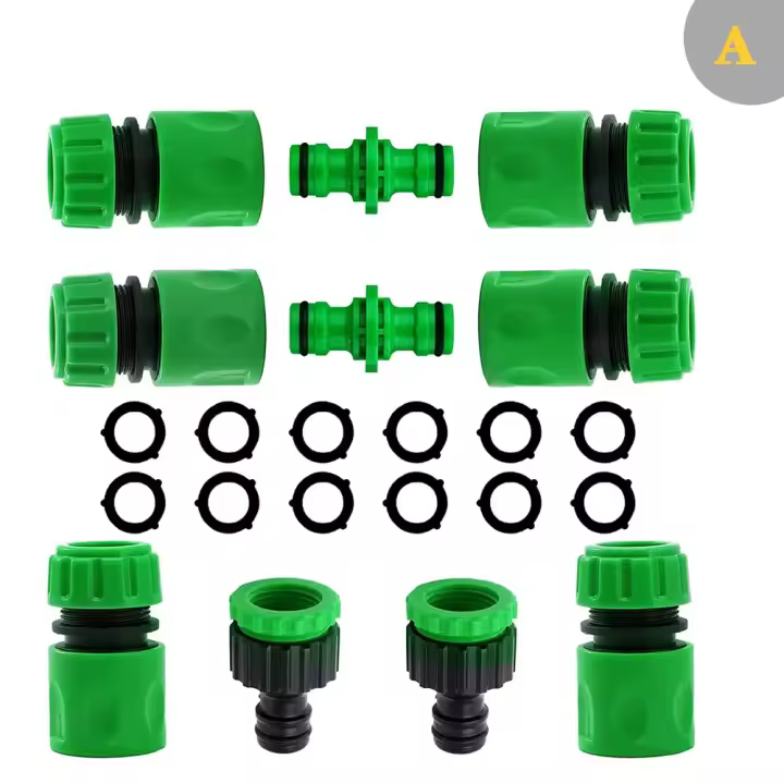 Conector Rápido De Jardín Tubo De Manguera ABS 1/2" Fin De Doble Hembra Adaptador Extensor Para Conector De Agua De Jardín - 1