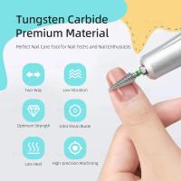 HYTOOS Bits De Taladro Para Uñas Cono Doble 15mm Taper Carburo Herramienta De Limpieza De Cutícula Y Eliminación De Gel Suave - details 1