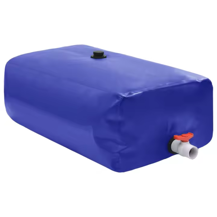 vidaXL Depósito de Agua Plegable con Grifo Contenedor Bidón para Riego PVC Color Azul,  Verde, y mas - 1