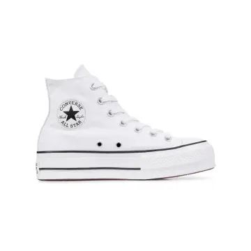 converse plataforma blanca piel mujer Miravia