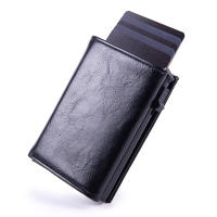 Carth para Hombre con Tarjetero Bloqueo RFID. Hombre cartera con Monedero. Incluye Tarjerero Bloqueo RFID con Pop Up para Tarjetas. Más lidero y elega. - details 0