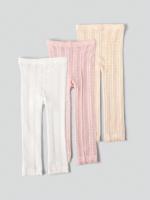 Leggings Transpirables Para Niñas En Verano Hechas De Malla Delgada Con Encaje Color Sólido Trousers Ajustados Para Niñas De 1 a 14 Años - details 1