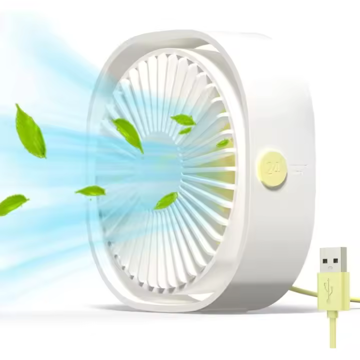 Ventilador USB Mini ventilador portátil, para el hogar y la Oficina (Blanco) - 1