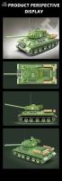 Bloques De Construcción Militar WW2 T-34 Tanque Medio Rusia Juguetes Educativos Para Niños Modelos De Soldados Y Ejército Sin Batería Originales De China - details 2