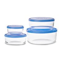 Recipientes de Cristal Azul para Alimentos Herméticos - Apto para Lavavajillas, Congelador y Microondas - Libre de BPA - Marca Borgonovo - details 0