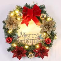 Corona De Navidad Para Puerta De Entrada Dorada Decoración De Pared Y Puerta De Año Nuevo 2024 Guirnalda De Ornamento Navidad 2025 - details 7