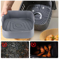 AYA MARKT  PACK de 3 Moldes de Silicona Cuadrada Reutilizable para Freidora de Aire  – Antiadherente, Resistente al Calor, Apto para Horno y Freidora de Aire, Fácil de Limpiar y Lavavajillas - details 1